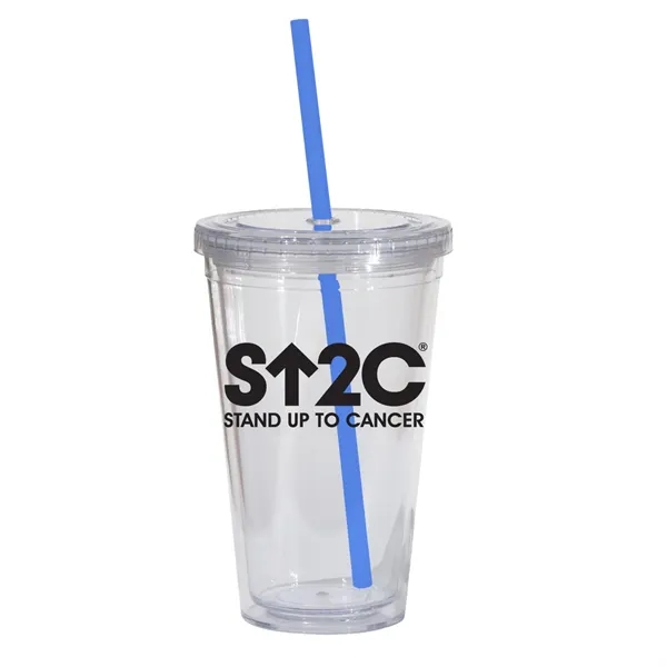 Double Wall 16 Oz Tumbler - Clear