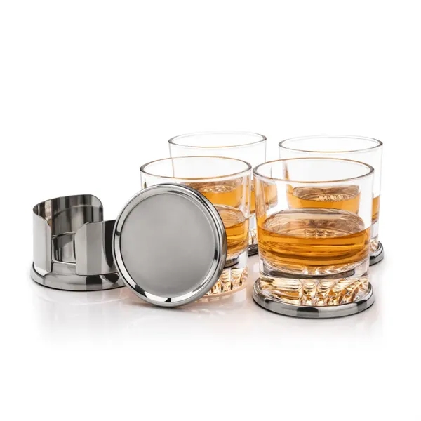 Baldoni Coasters & Buxton On-the-Rocks Set