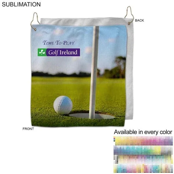 Colored Microfiber Dri-Lite Terry Golf Towel, 12X12