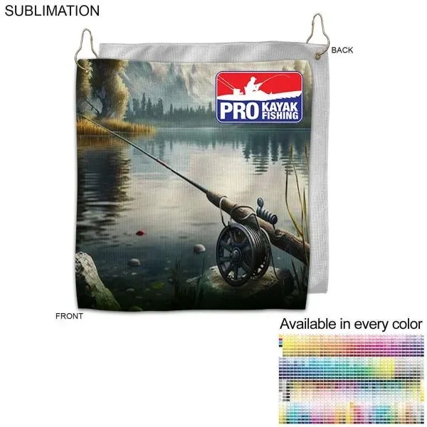 Colored Microfiber Dri-Lite Terry Fishing Towel, Size 10X10