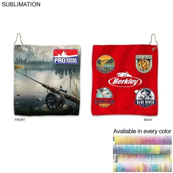 Colored Microfiber Dri-Lite Terry Fishing Towel, 10X10