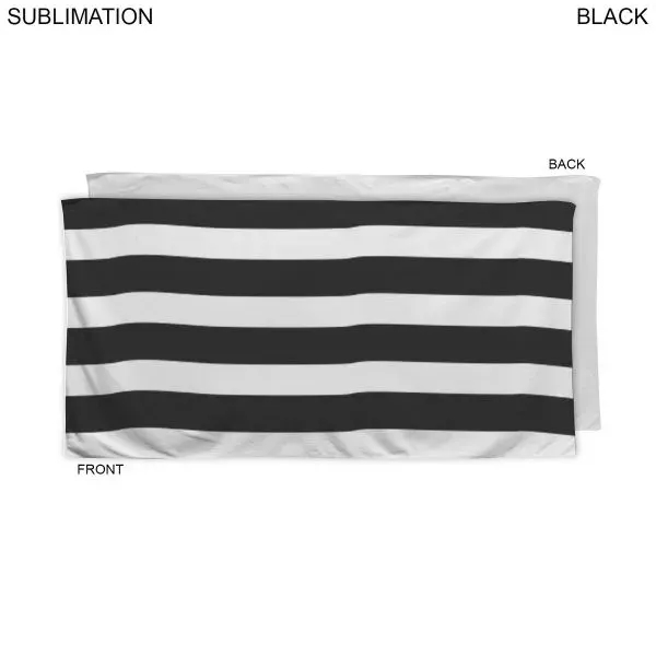 Custom 48 Hr Quick Ship - Cabana Stripe Velour Terry Beach Towel