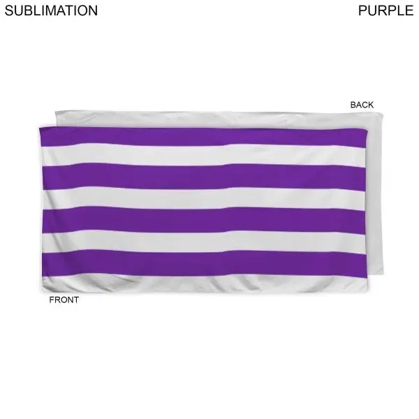 Custom 72 Hr Fast Ship - Cabana Stripe Dri-Lite Terry Beach Towel