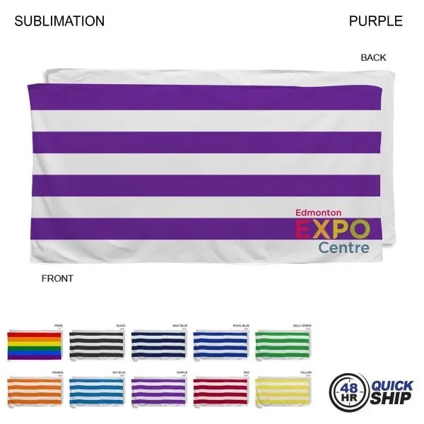48 Hr Quick Ship - Cabana Stripe, Absorbent Dri-Lite Towel