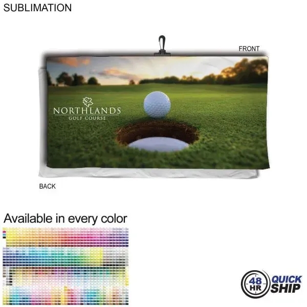 48 Hr Quick Ship - Oversized Golf Towel Microfiber Terry
