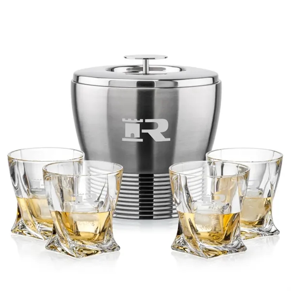 Genoa Ice Bucket & Oasis On-the-Rocks Set