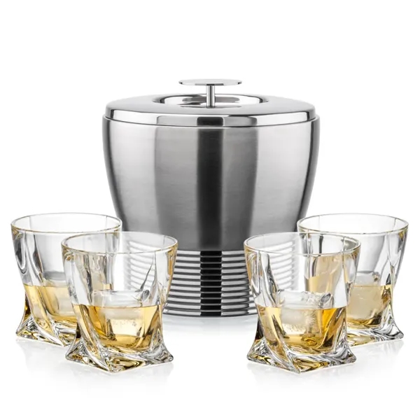 Genoa Ice Bucket & Oasis On-the-Rocks Set