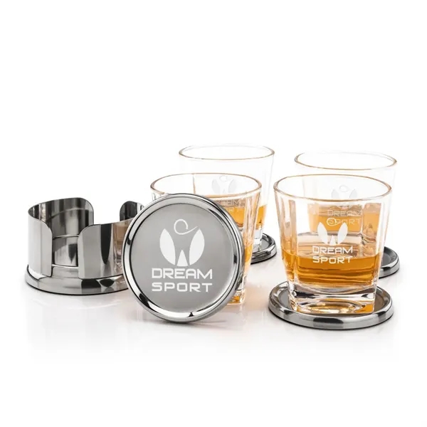 Baldoni Coasters & Kansas On-the-Rocks Set