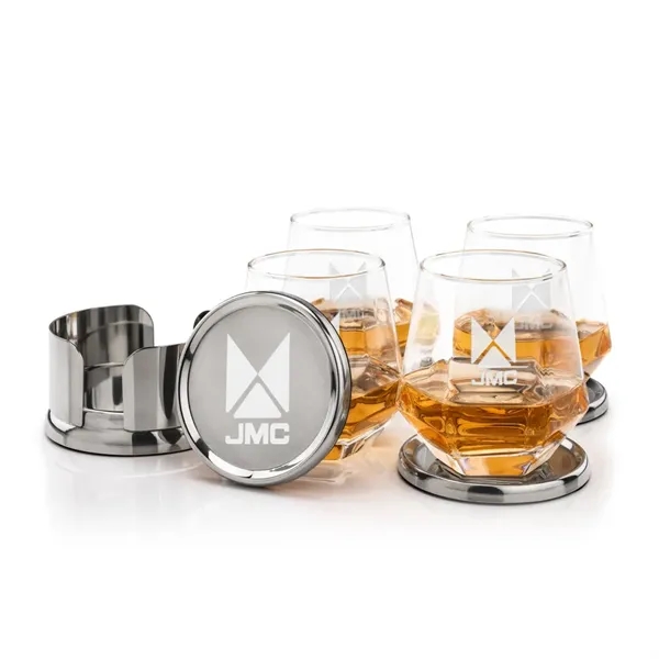 Baldoni Coasters & Hartsdale On-the-Rocks Set