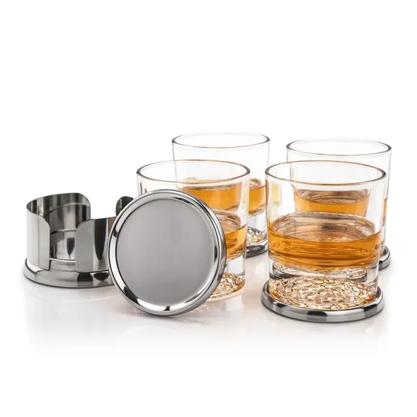 Baldoni Coasters & Fairway On-the-Rocks Set