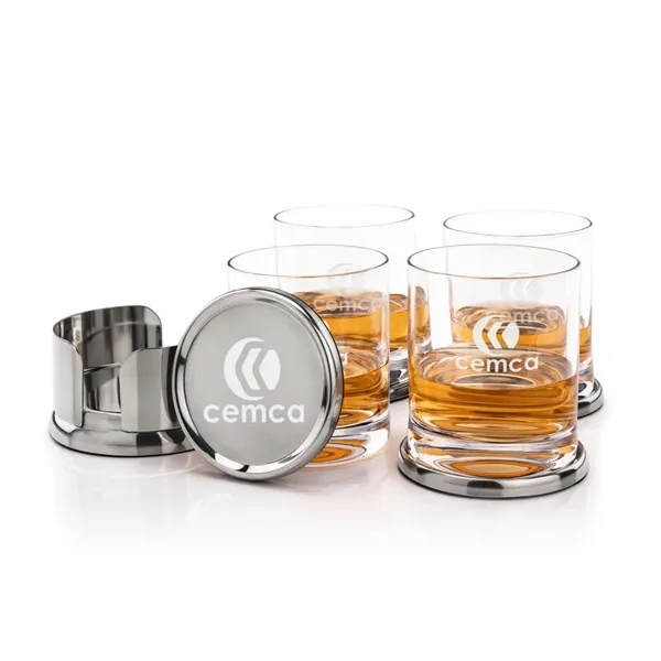 Baldoni Coasters & Dresden On-the-Rocks Set