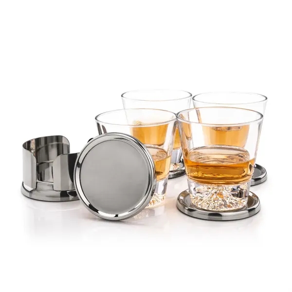 Baldoni Coasters & Aspen On-the-Rocks Set