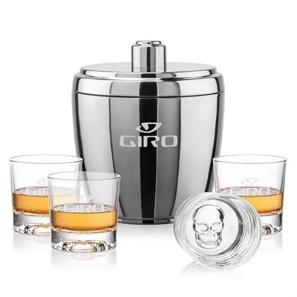 Pescara Ice Bucket & Delrina Skull On-the-Rocks Set