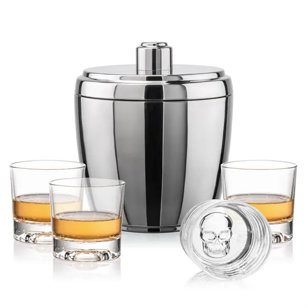 Pescara Ice Bucket & Delrina Skull On-the-Rocks Set