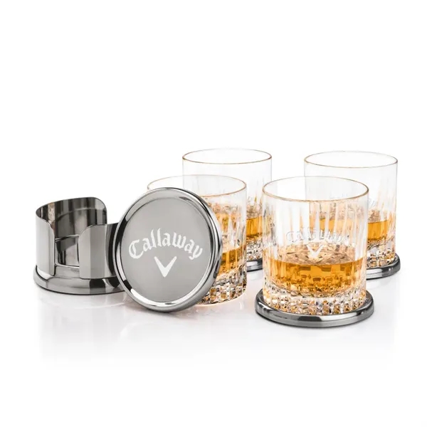 Baldoni Coasters & Carey On-the-Rocks Set