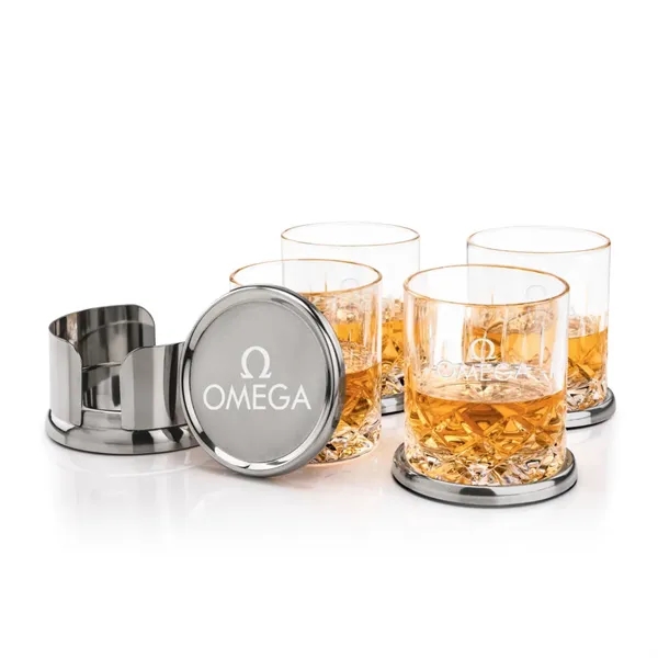Baldoni Coasters & Denby On-the-Rocks Set