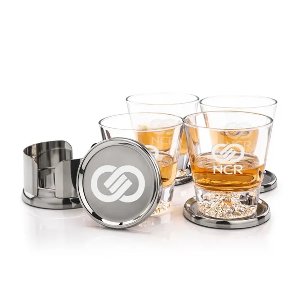 Baldoni Coasters & Aspen On-the-Rocks Set