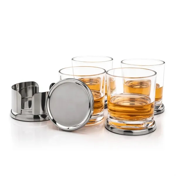 Baldoni Coasters & Whitlock On-the-Rocks Set