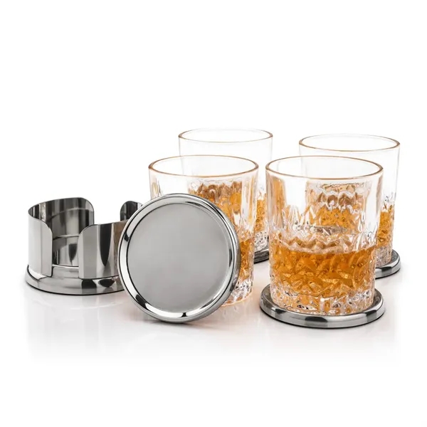 Baldoni Coasters & Oakham On-the-Rocks Set