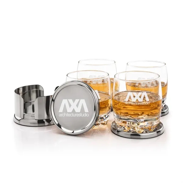 Baldoni Coasters & Haddington On-the-Rocks Set