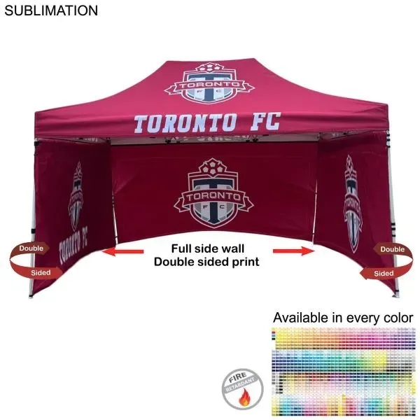 Full Side Wall For 10X15 Tent Kit, Double Sided Print