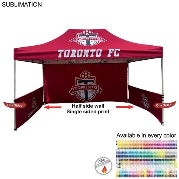 Half Side Wall For 10X15 Tent Kit, Single Sided Print
