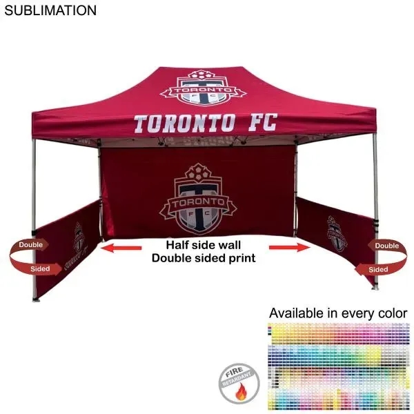Half Side Wall For 10X15 Tent Kit, Double Sided Print
