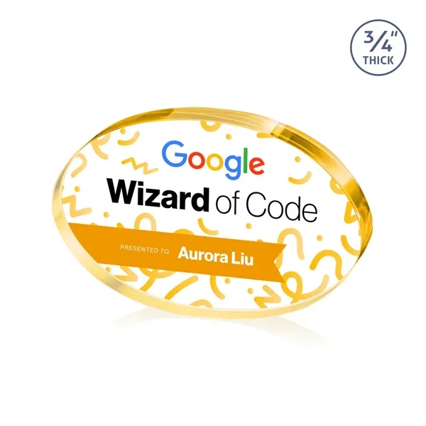 Baldus Oval VividPrint™ Award - Gold