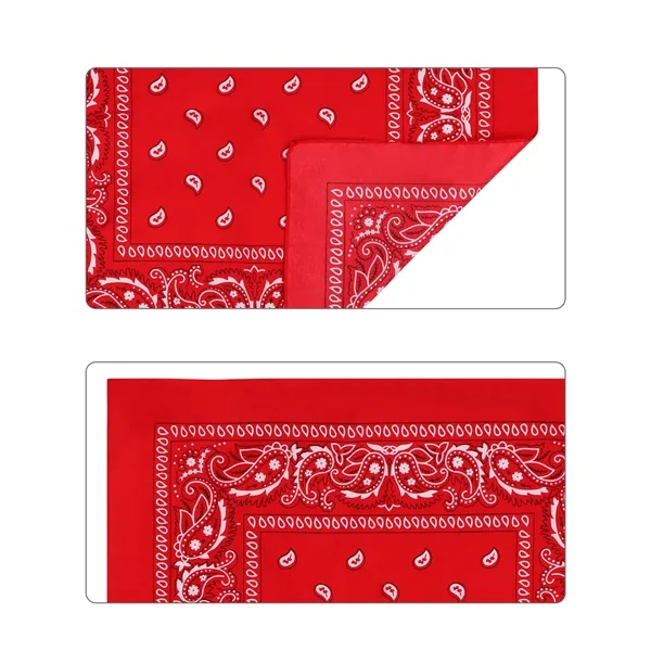 22"Unisex Full Color Square Cotton Bandana