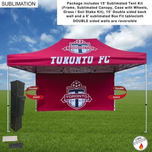 Tent Backwall Package 2, 15' Sublimated Tent Kit