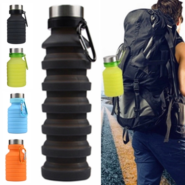 Collapsible Silicone Sport Water Bottle - Collapsible Silicone Sport Water Bottle - Image 0 of 5