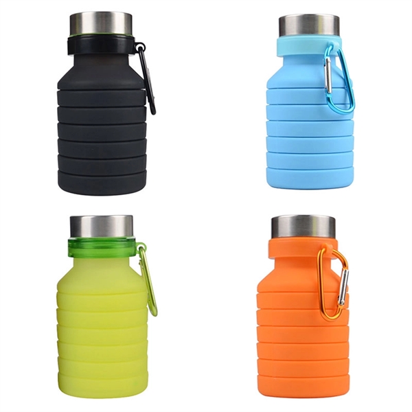 Collapsible Silicone Sport Water Bottle - Collapsible Silicone Sport Water Bottle - Image 2 of 5