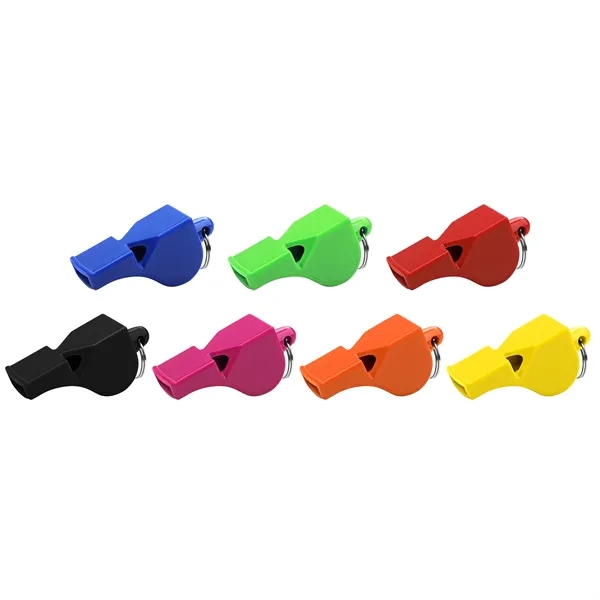 Plastic Loud Referee Coach Whistle With Keyring