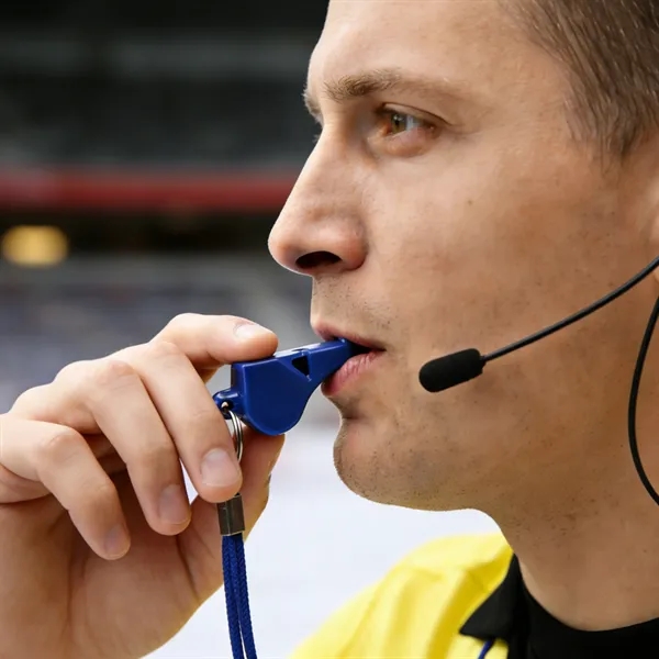 Plastic Loud Referee Coach Whistle With Keyring