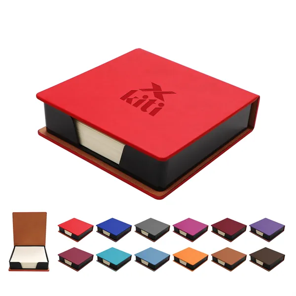 PU Leather Business Gift Sticky Note Holder For Desk