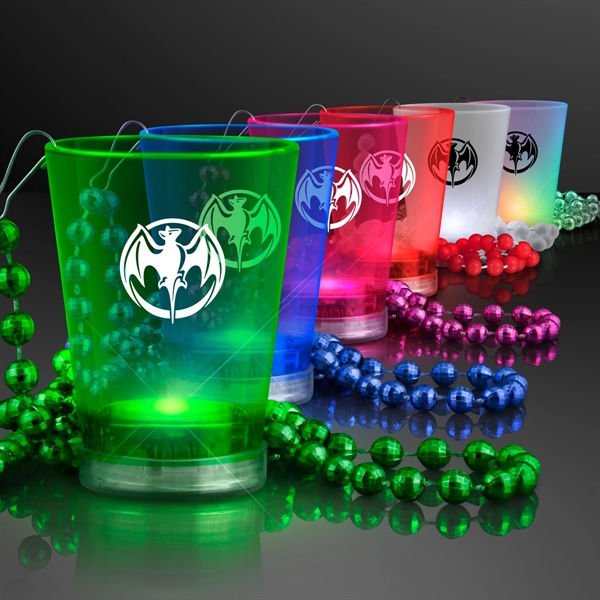 1.5 oz. Light Up Shot Glass on Party Bead Necklaces - 1.5 oz. Light Up Shot Glass on Party Bead Necklaces - Image 0 of 13