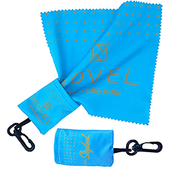 Microfiber Screen Cleaning Cloth in Pouch with Key Chain - Microfiber Screen Cleaning Cloth in Pouch with Key Chain - Image 4 of 5