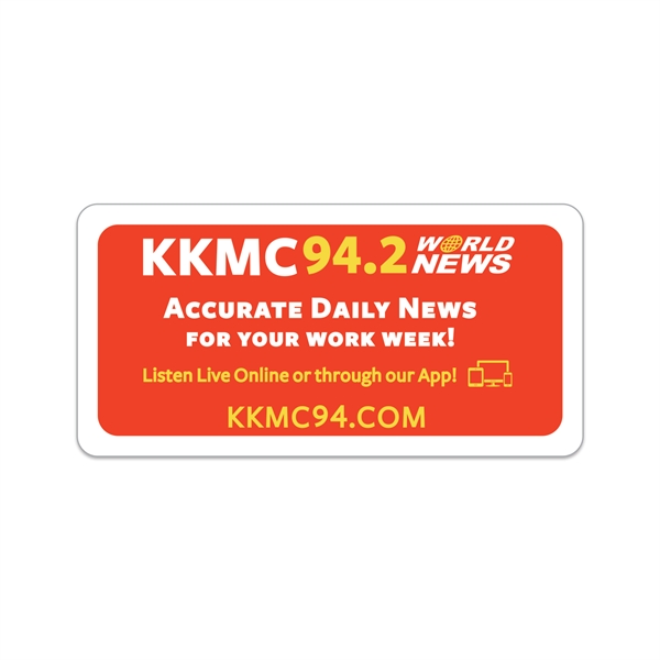 Rectangle Sticker w/ Round Corners (1 1/2"x3") Screen