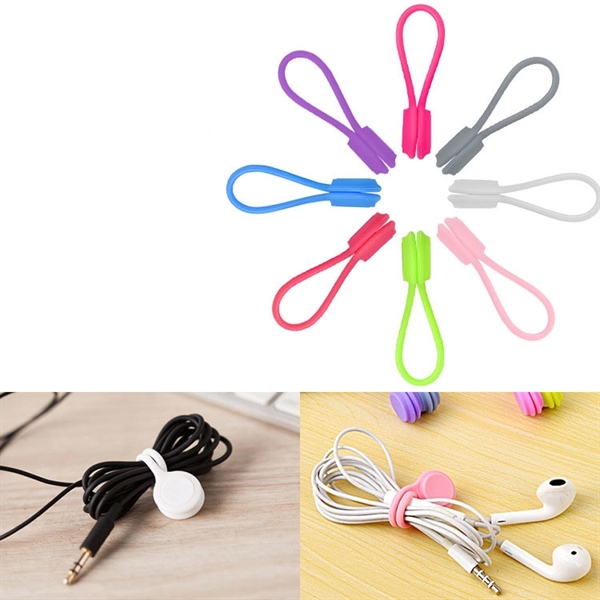Magnetic Silicone Cable Cord Clip Organizer - Magnetic Silicone Cable Cord Clip Organizer - Image 1 of 3