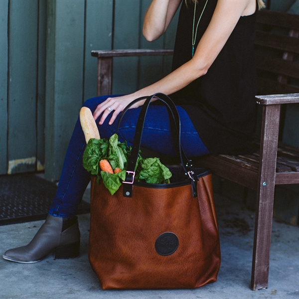 DULUTH PACK BISON LEATHER MARKET TOTE - DULUTH PACK BISON LEATHER MARKET TOTE - Image 7 of 15
