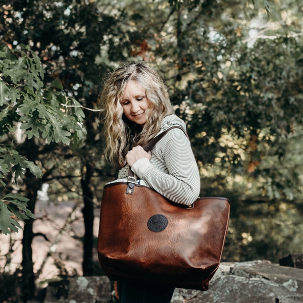 DULUTH PACK BISON LEATHER MARKET TOTE - DULUTH PACK BISON LEATHER MARKET TOTE - Image 8 of 15