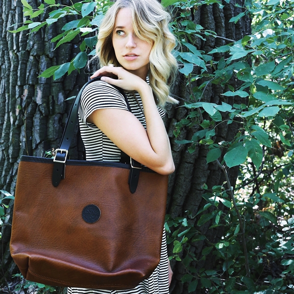 DULUTH PACK BISON LEATHER MARKET TOTE - DULUTH PACK BISON LEATHER MARKET TOTE - Image 9 of 15