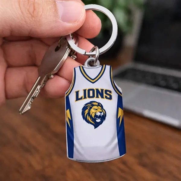 Sports Jersey Sleeveless Metal Keychain