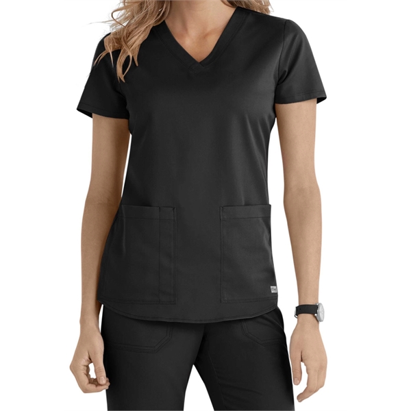 Barco Grey's Anatomy Women's 2-Pocket V-neck Scrub Top - Barco Grey's Anatomy Women's 2-Pocket V-neck Scrub Top - Image 0 of 6