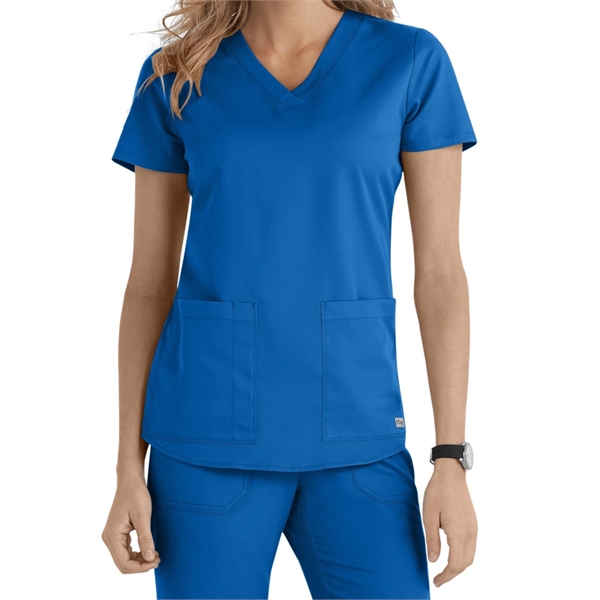 Barco Grey's Anatomy Women's 2-Pocket V-neck Scrub Top - Barco Grey's Anatomy Women's 2-Pocket V-neck Scrub Top - Image 1 of 6
