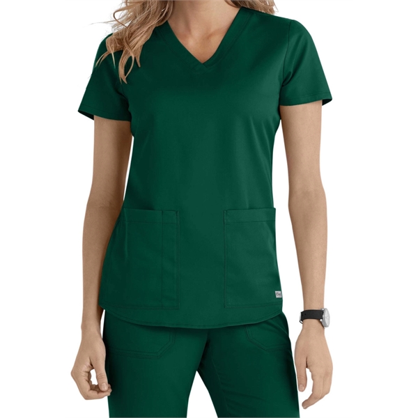 Barco Grey's Anatomy Women's 2-Pocket V-neck Scrub Top - Barco Grey's Anatomy Women's 2-Pocket V-neck Scrub Top - Image 3 of 6