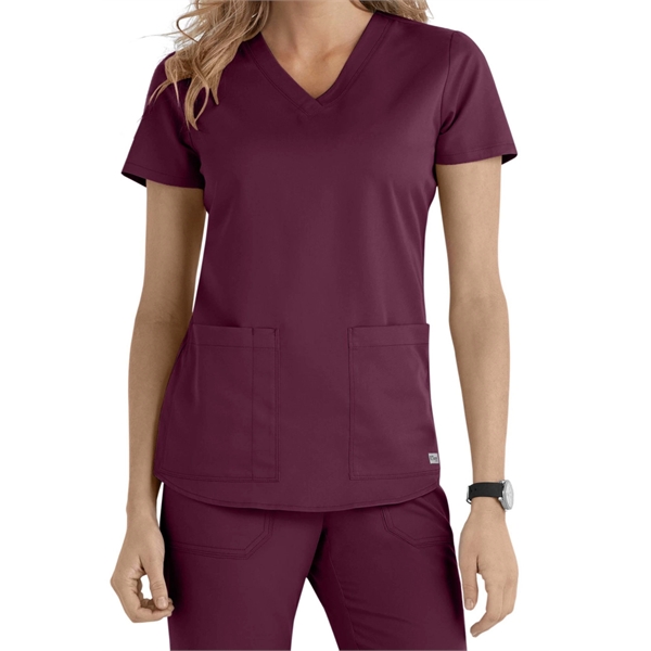 Barco Grey's Anatomy Women's 2-Pocket V-neck Scrub Top - Barco Grey's Anatomy Women's 2-Pocket V-neck Scrub Top - Image 5 of 6