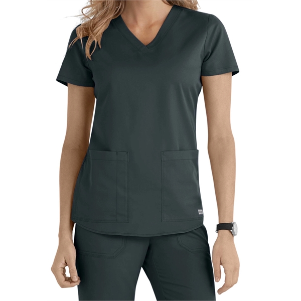 Barco Grey's Anatomy Women's 2-Pocket V-neck Scrub Top - Barco Grey's Anatomy Women's 2-Pocket V-neck Scrub Top - Image 6 of 6