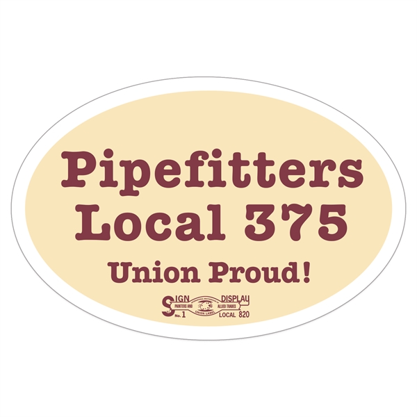 Oval White White Vinyl Hard Hat Decal (1 3/4"x2 5/8")