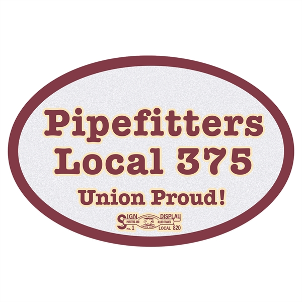 Oval White Reflective Hard Hat Decal (1 3/4"x2 5/8")